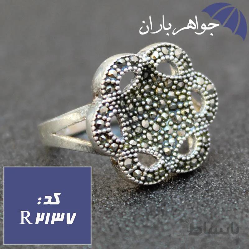 انگشتر نقره مارکازیتی زنانه مدل گل کد R_2137