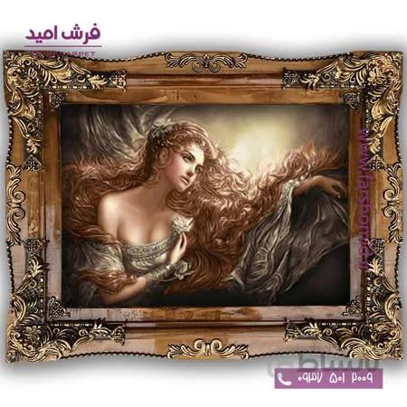 تابلو فرش ماشینی طرح تابلو نقاشی فرانسوی کد 2301 فرشان