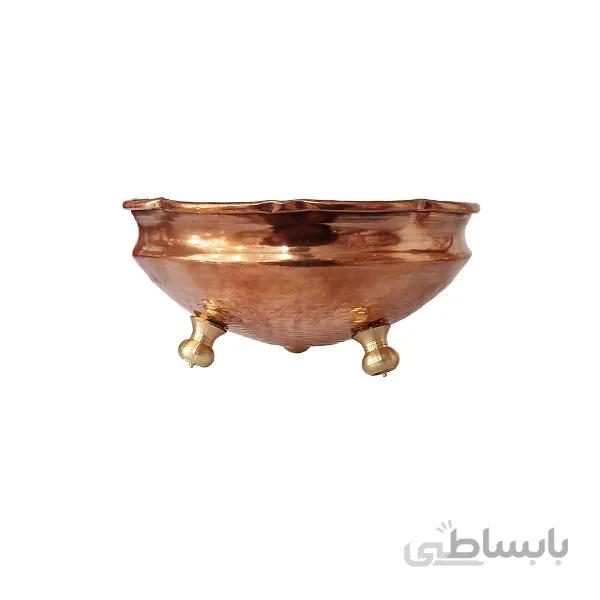 کاسه آجیل سه پایه مسی