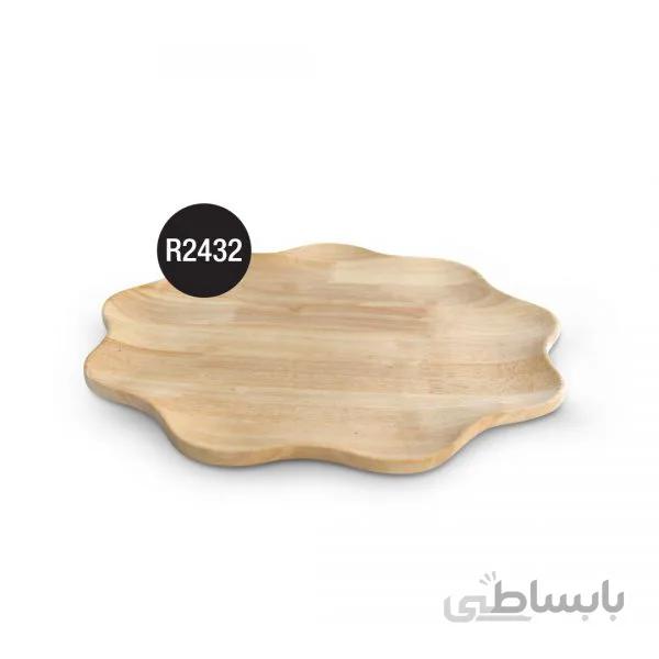 R2432بشقاب چوبی ستاره ای طرح لیانا