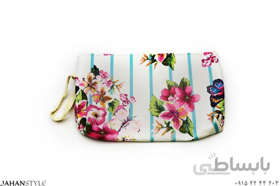 کیف لوازم آرایشی فانتزی گلدار