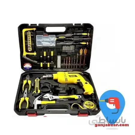 کیت جعبه ابزار + دریل 13چکشی آپ اسپیریت