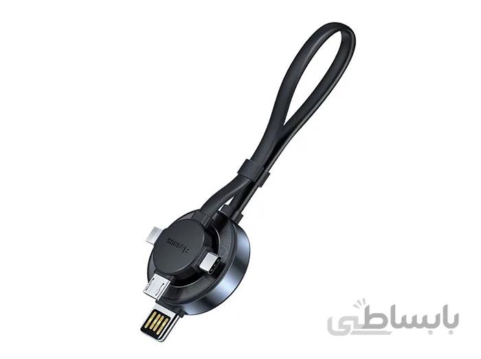 کابل سه سر و شارژر وایرلس اپل واچ بیسوس Baseus Star Ring 4in1 Cable Apple Watch Wireless Charger