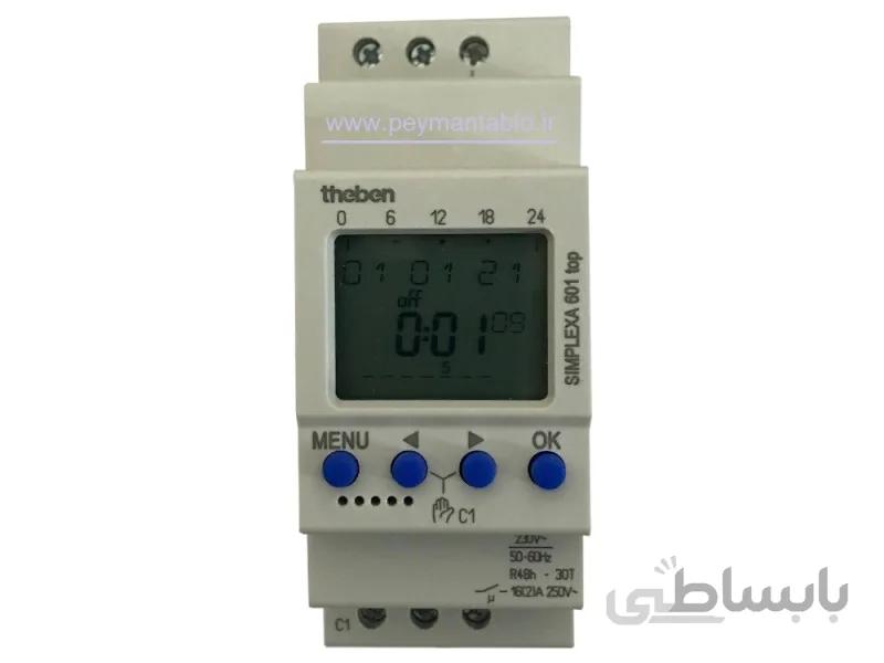 تایمر دیجیتال با برنامه 24H/هفتگی theben SIMPLEXA 601 top