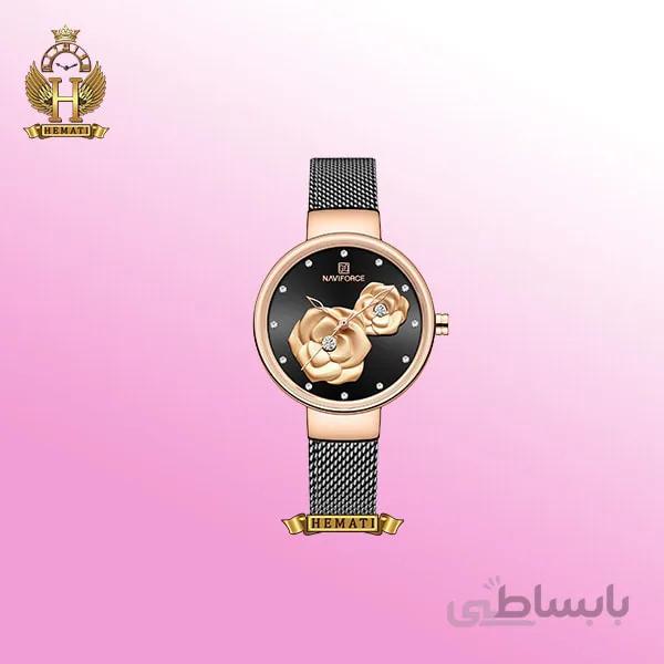 ساعت مچی زنانه نیوی فورس NAVIFORCE NF5013L مشکی رزگلد