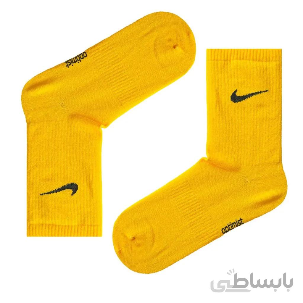 جوراب اسپرت زرد طرح Nike Ylo