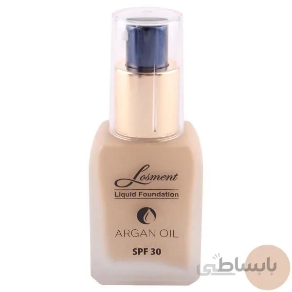 کرم پودر پمپی حاوی آرگان و آلوورا لوسمنت SPF 30 شماره 204 ا Losment Foundatin SPF 30 No 204