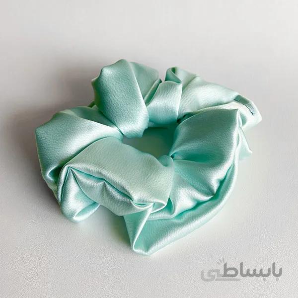 اسکرانچی ساتن سبز آبی ا Scrunchies