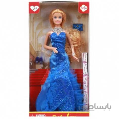 عروسک باربی دفا با لباس شب رنگ آبی کد 8270