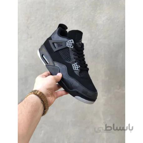 کتونی اورجینال نایک ایرجردن رترو 4 مشکی/توسی jordan 4 retro black cat