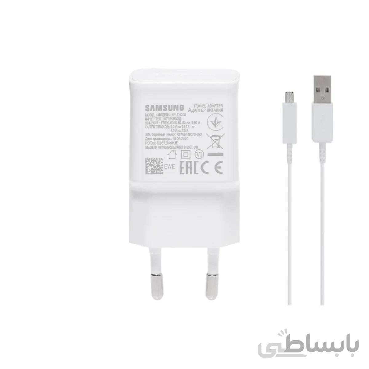 شارژر دیواری فست تک پورت Samsung به همراه کابل شارژاندروید