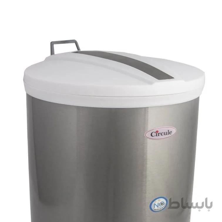 سطل زباله 15لیتری درب سفید