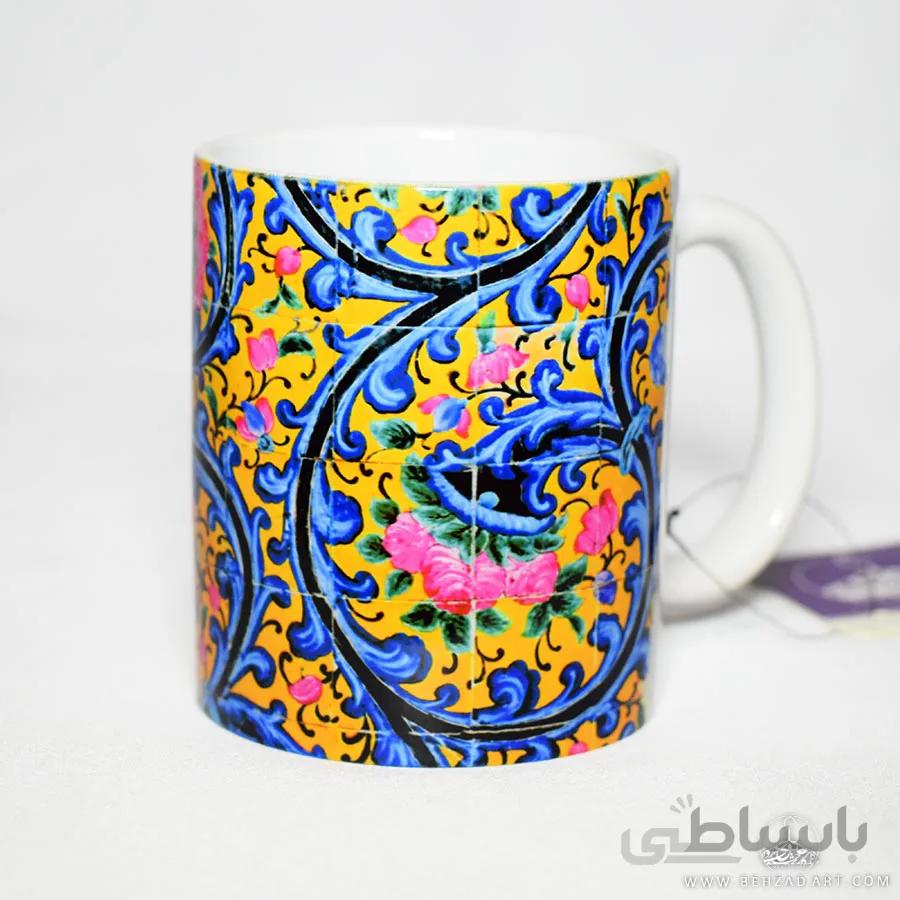 ماگ سرامیکی طرح نقش کاشی 4