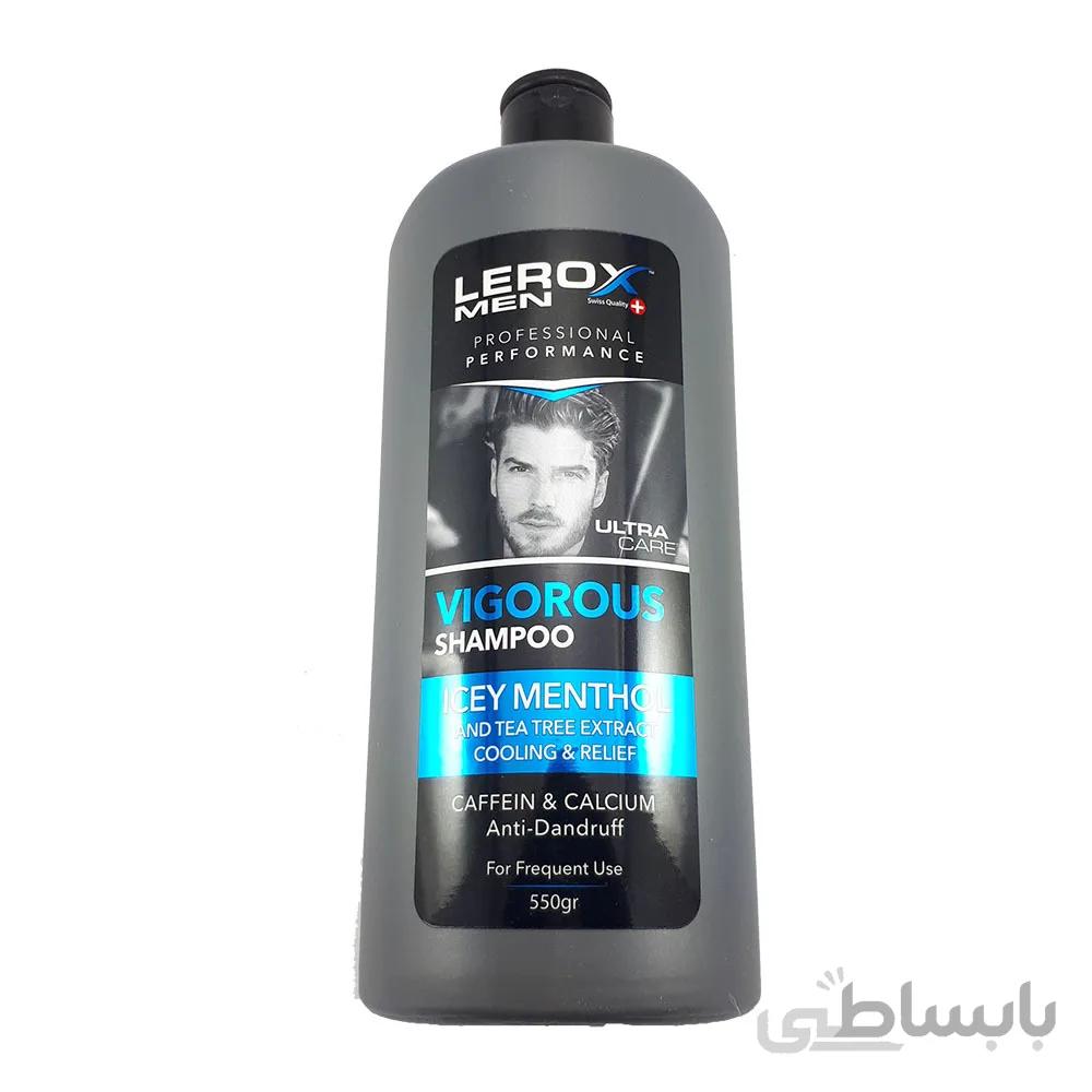 شامپو مو لروکس مدل ICEY MENTHOL حجم 550 میلی لیتر