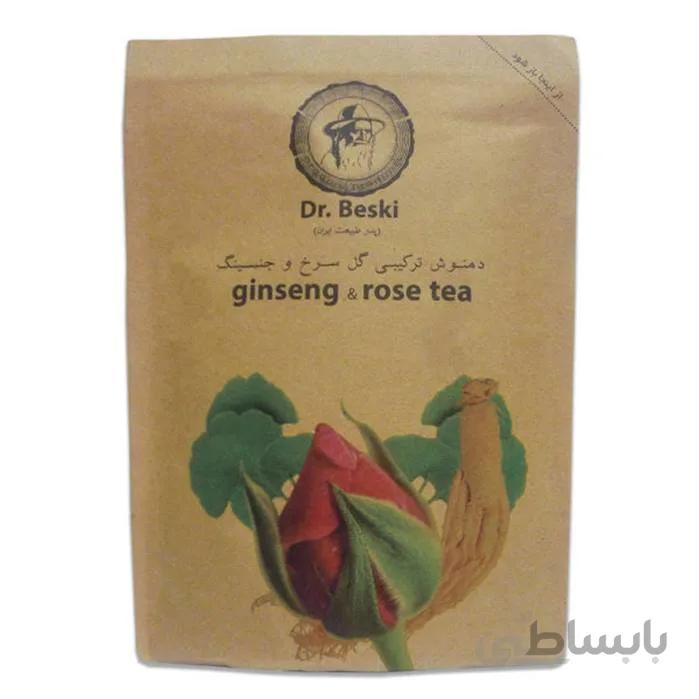 دمنوش ترکیبی گل سرخ و جینسینگ دکتر بسکی - 50 گرم ا شاه نوش