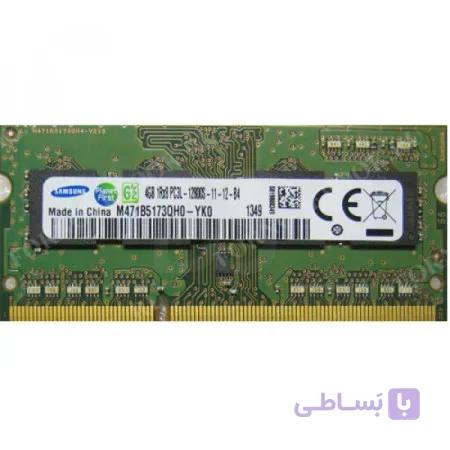 رم لپ تاپ سامسونگ ۴ گیگابایتPC3-12800 DDR۳ با فرکانس ۱۶۰۰