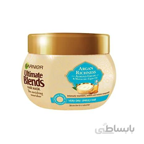 ماسک مو بادام و روغن آرگان گارنیر garnier ultimate blends hair mask