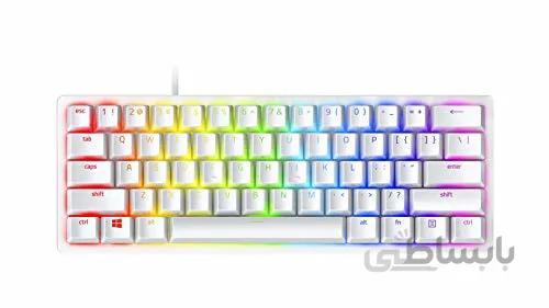 کیبورد مینی گیمینگ Razer Huntsman +Chroma RGB Lighting PBT Keycaps - Onboard Memory مدل RZ03-03390300-R3M1+Clicky Optical Switches