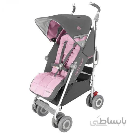 کالسکه نوزاد مک لارن Maclaren مدل تکنو XLR رنگ طوسی صورتی