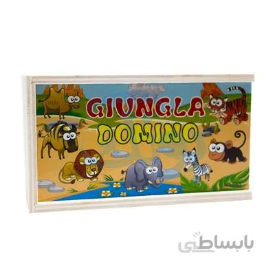 بازی اموزشی دومینو چوبی حیوانات جنگل 28 عددی