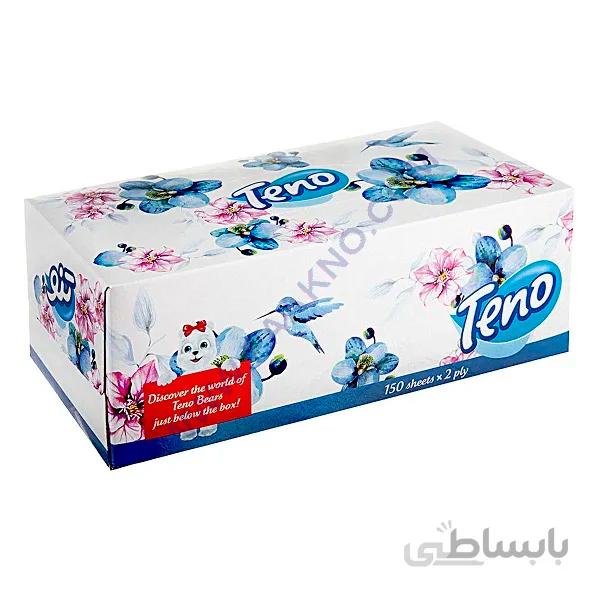 دستمال كاغذی جعبه ای تنو 300 برگ (150 برگ دولا) بسته 48 عددی