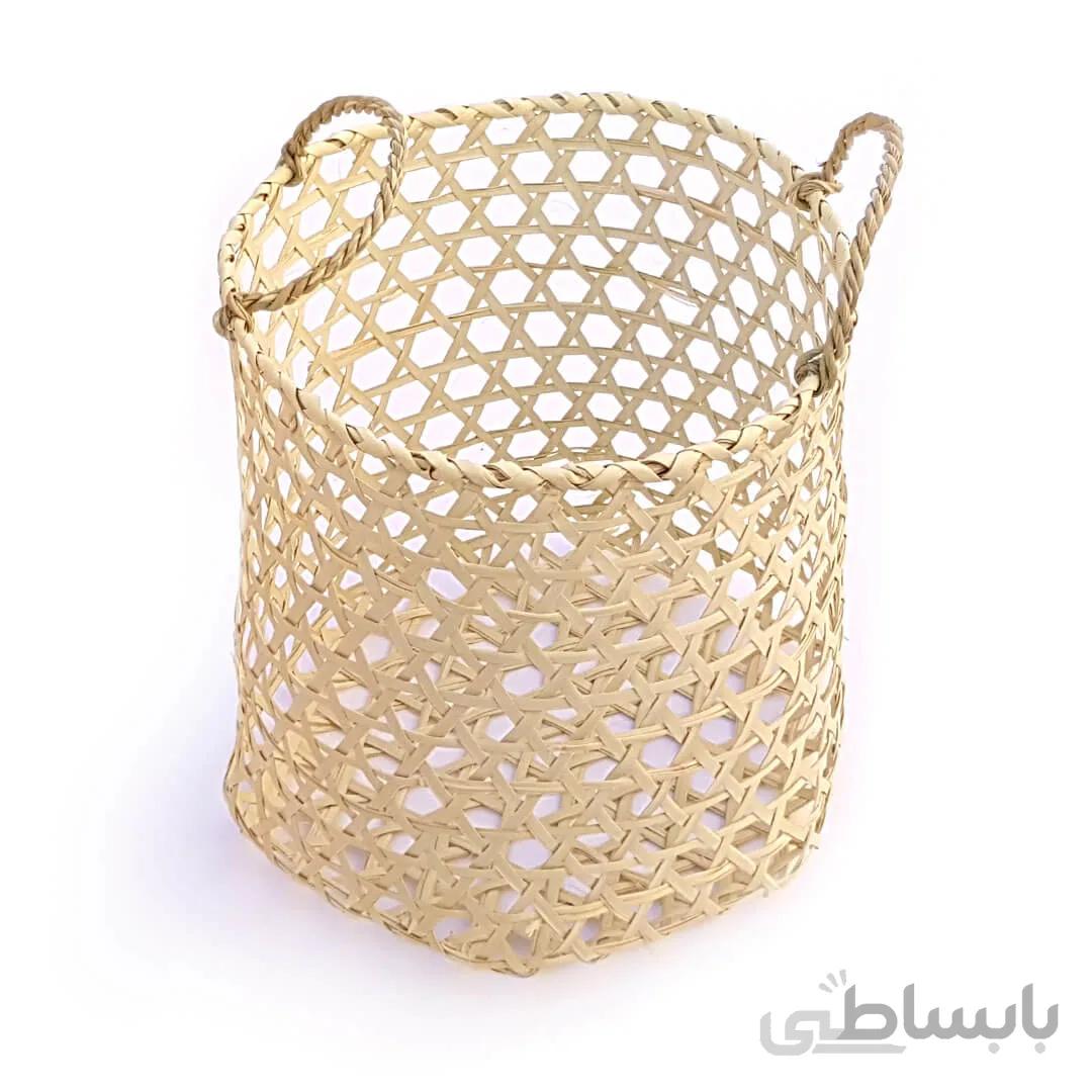 سبد حصیری لانه زنبوری - سایز بزرگ 45سانتی