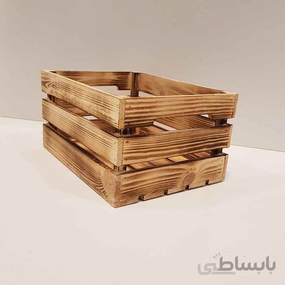 جعبه چوبی طرح ایکیا مدل h 15 رنگ سوخته