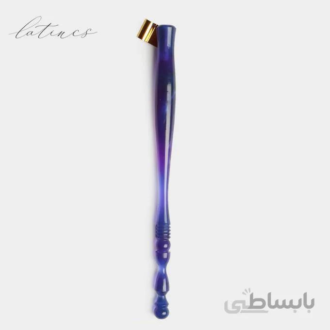 دسته قلم رزینی طرح اُدیسه رنگ آبی