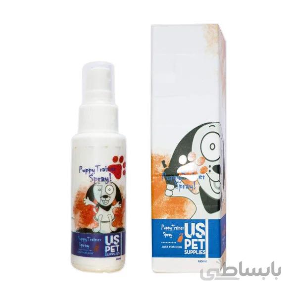 اسپری تعلیم ادرار مناسب توله سگ برند یو اس پت 60 میلی لیتر ا USPet Brand Puppy Trainer Spray 60ML