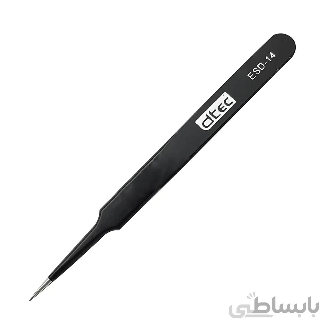 پنس نوک تیز آنتی استاتیک برند DTEC مدل ESD-14