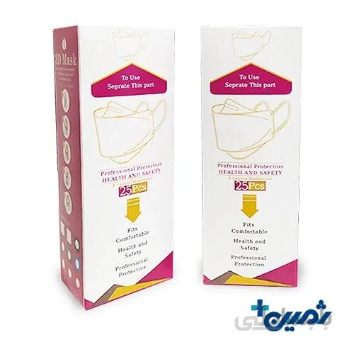 ماسک سه بعدی kf94 چهار لایه ملت بلون دار 25 عددی