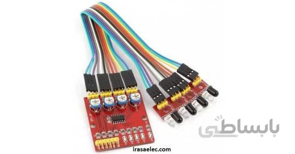 ماژول مادون قرمز 4 تایی مناسب برای رباتهای مسیر یاب