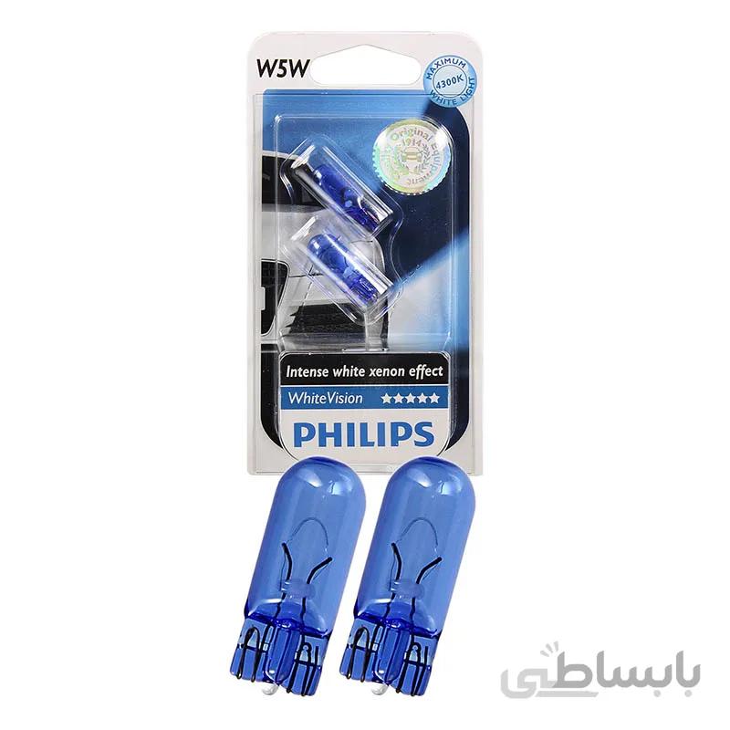 لامپ چراغ های کوچک خودرو با پایه W5W مدل ۱۲۹۶۱ ( یک جفت) – فیلیپس
