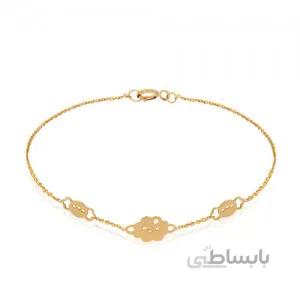 دستبند طلا کودک طرح ابر خندان کد KB358