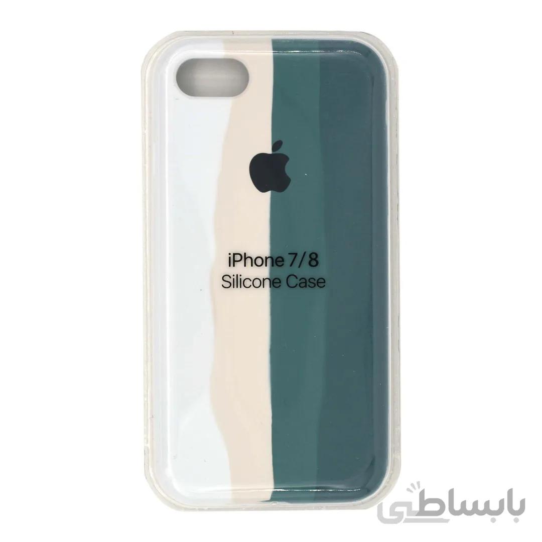 قاب گوشی اپل iPhone 7/8/SE 2020 سیلیکونی رنگین کمانی زیر بسته مدل Rainbow-01