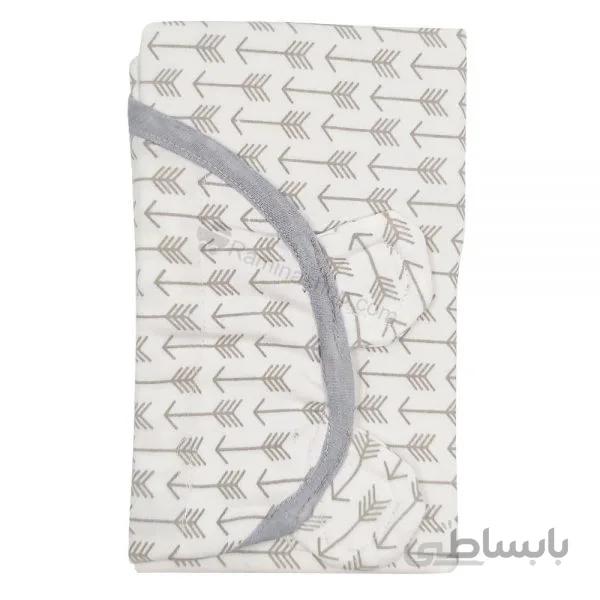 قنداق چسبی نوزاد طرح کمان طوسی بیبی فورلایف BABY4LIFE