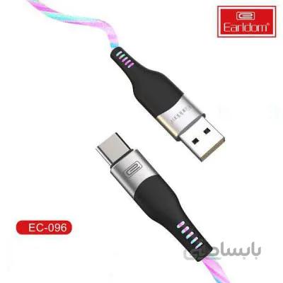 کابل شارژ LED تبدیل USB به تایپ-C ارلدام مدل EC-096 طول 1 متر
