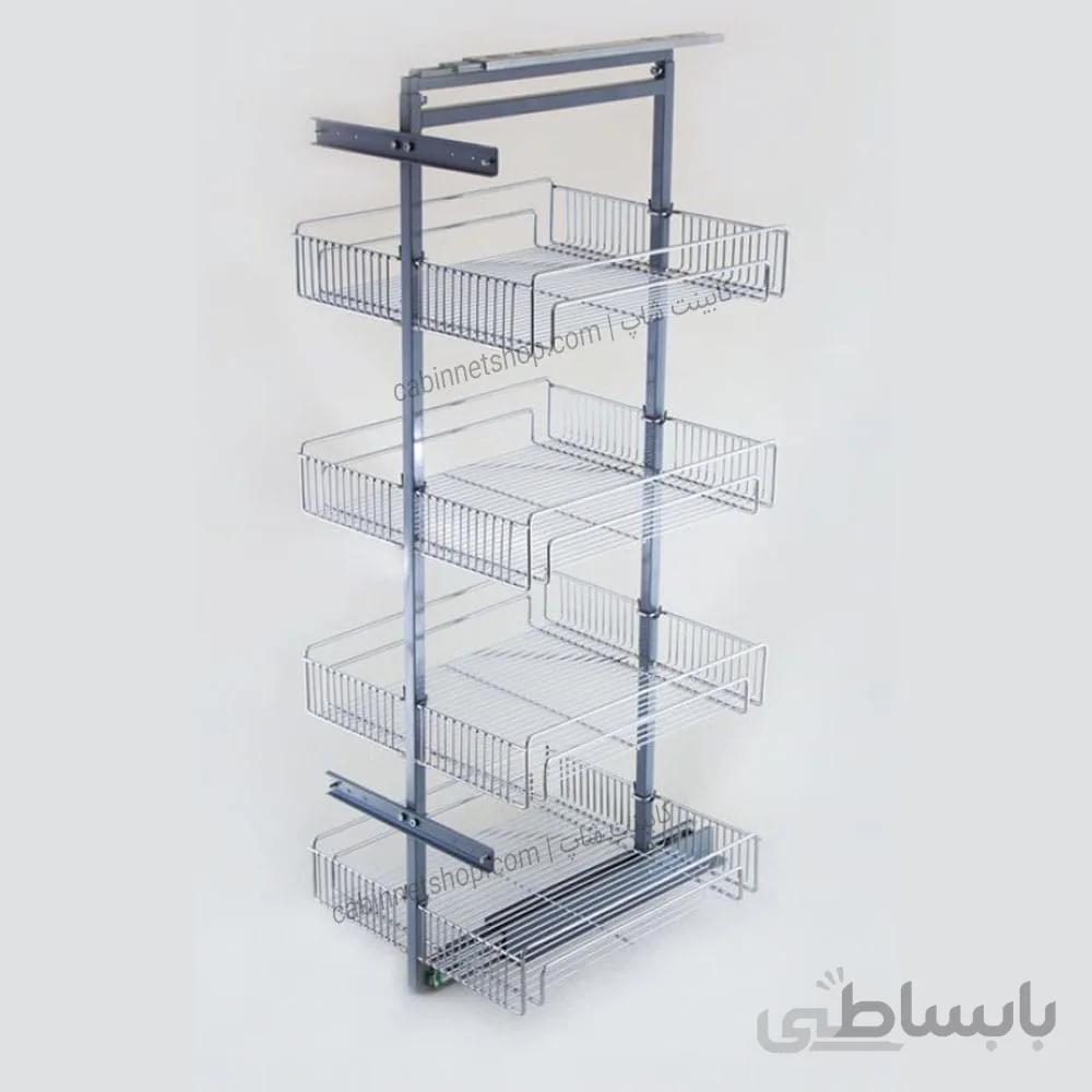 کابینت سوپرمارکتی ایستاده ریل وسط کف توری فراسازان