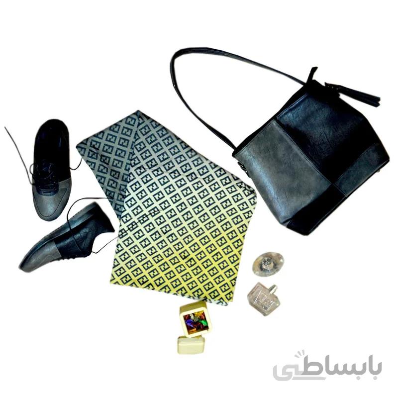 روسری نخی طرح فندی مدل hs004