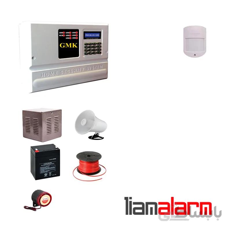 پکیج دزدگیر اماکن باسیم مدل جی ام کا سیم کارتی و تلفنی GM910H61