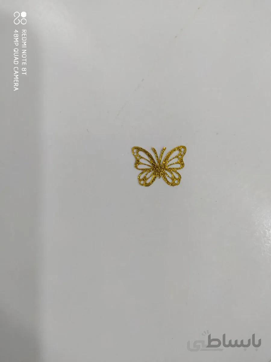 ورق طلا طرح دار مدل پروانه