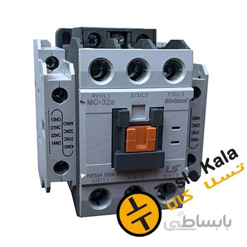 کنتاکتور 32 آمپر، 15 کیلووات، بوبین VAC 110، برند LS مدل MC-32a