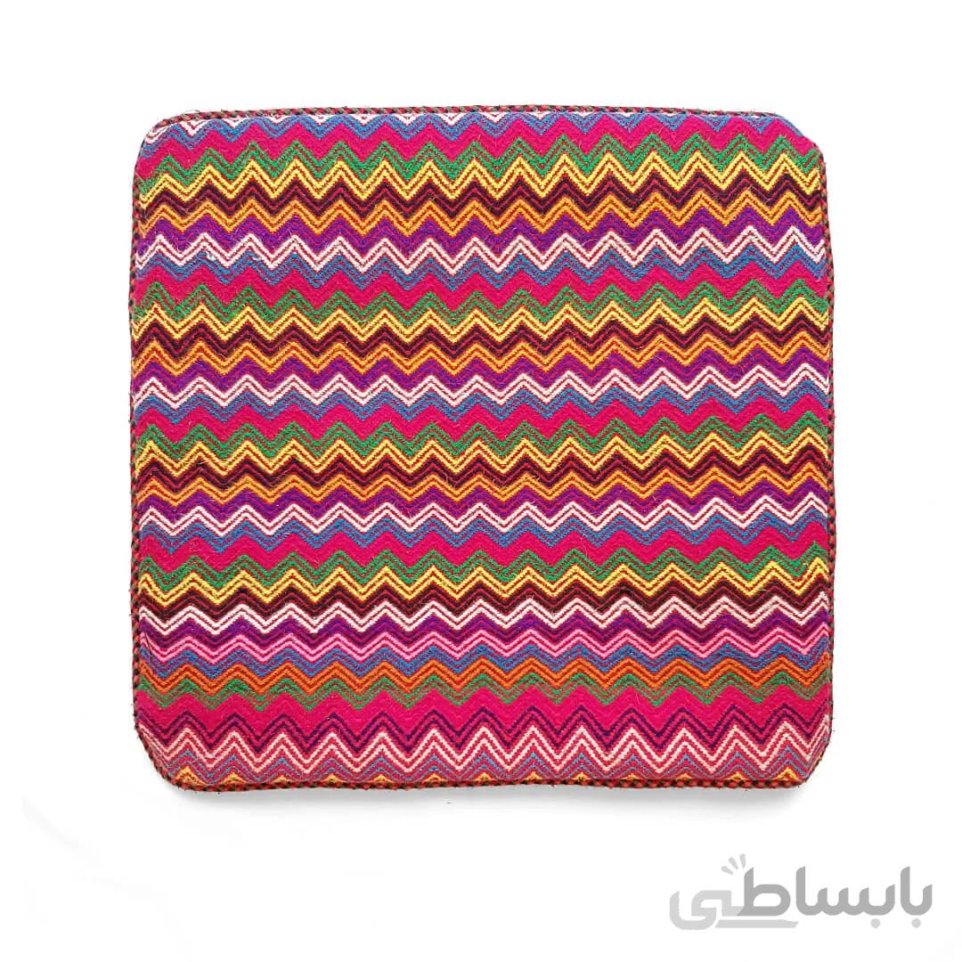 کوسن گلیمی سنتی بافت چرخ - 50×50 سانتی