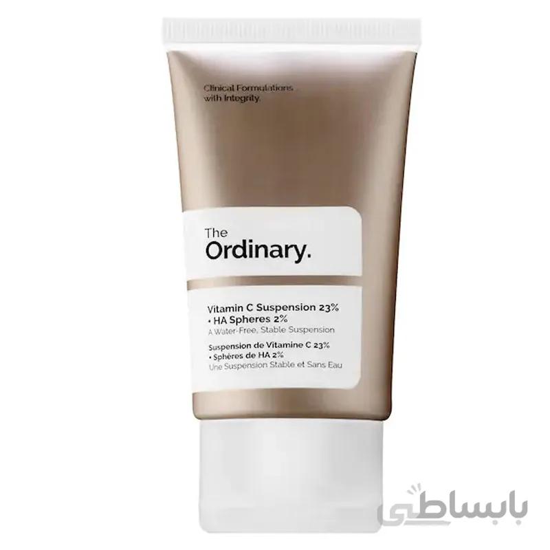 کرم ضد لک سوسپانسیون ویتامین سی 23% و هیالورونیک اسید 2% The Ordinary ا The Ordinary Vitamin C Suspension 23% + HA Spheres 2%