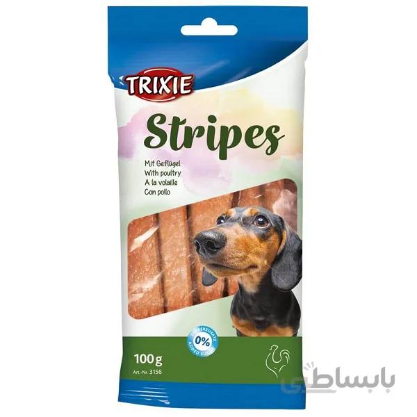 غذای تشویقی تریکسی Trixie مدل Stripes طعم مرغ بسته 100 گرمی