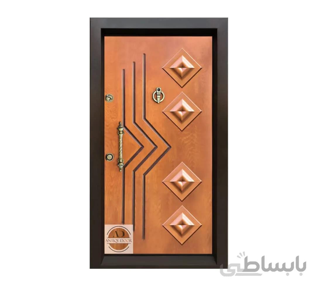 درب ضد سرقت ساران روکش راش - 110*210 / چپ بازشو