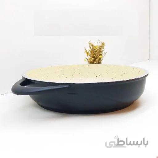 تابه دو دسته درب دار گرانیتی عروس سایز 32