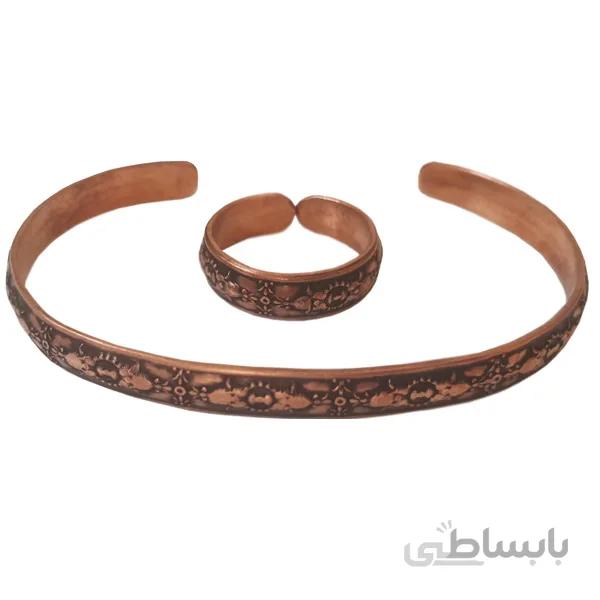 نیم ست مسی مردانه تاج و گل کد JW64.2