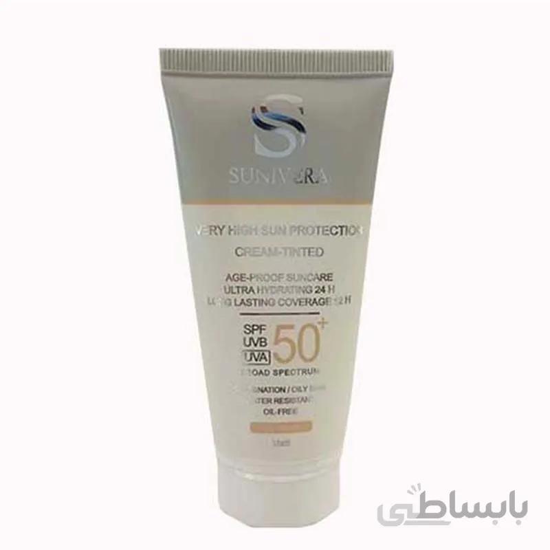 کرم ضدافتاب رنگی پوست چرب ROSE BEIGE سانیورا 50میل Sunivera