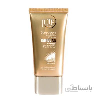 کرم پودر SPF 30 ژوت مناسب پوست های چرب Jute Sunscreen Foundation Cream For Oily Skin